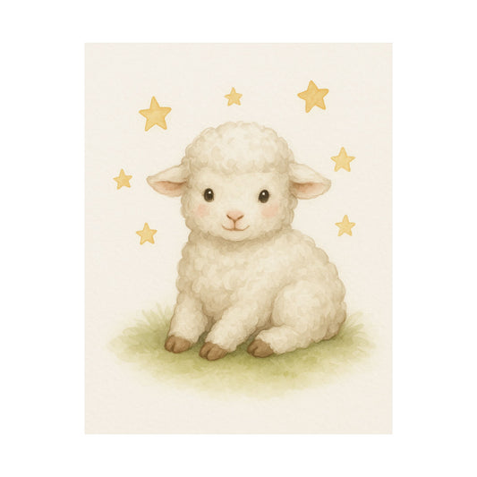 Baby Lamb Nursery Wall Art